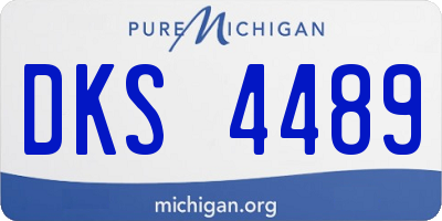 MI license plate DKS4489