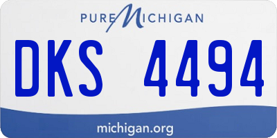 MI license plate DKS4494