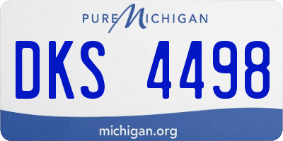 MI license plate DKS4498