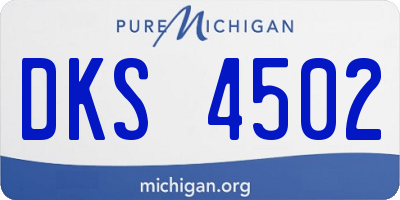 MI license plate DKS4502
