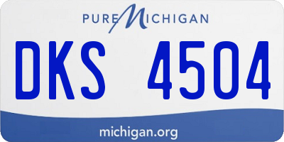 MI license plate DKS4504