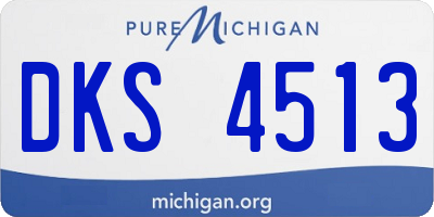 MI license plate DKS4513