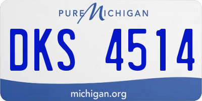 MI license plate DKS4514