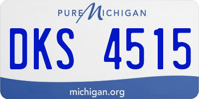 MI license plate DKS4515