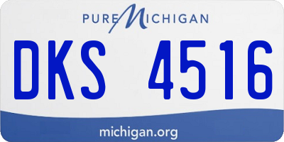 MI license plate DKS4516