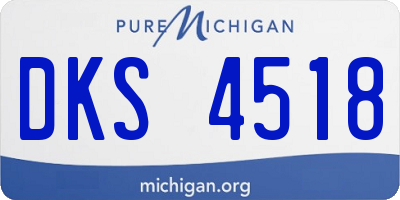 MI license plate DKS4518