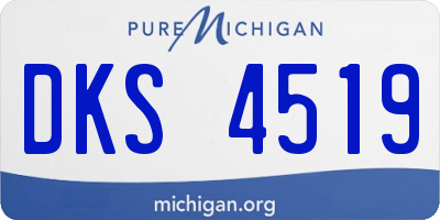 MI license plate DKS4519