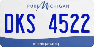 MI license plate DKS4522