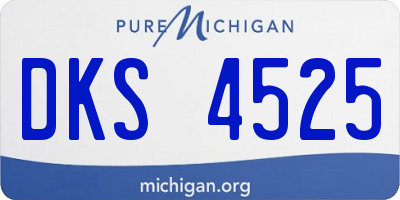 MI license plate DKS4525