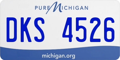 MI license plate DKS4526