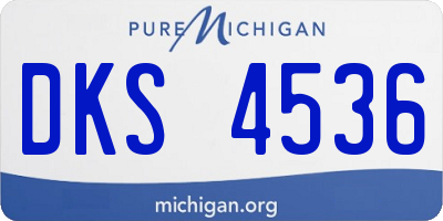 MI license plate DKS4536