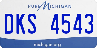 MI license plate DKS4543
