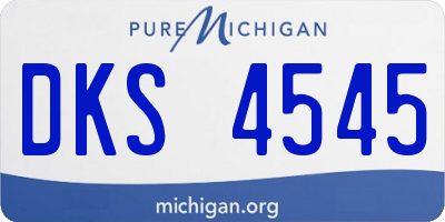 MI license plate DKS4545