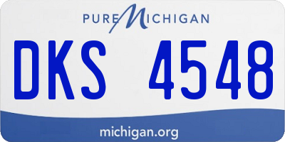 MI license plate DKS4548