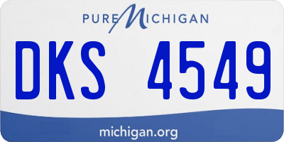 MI license plate DKS4549