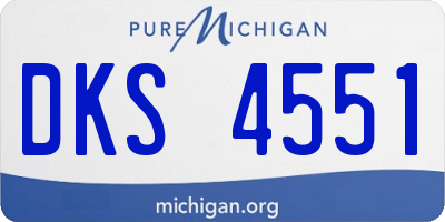 MI license plate DKS4551