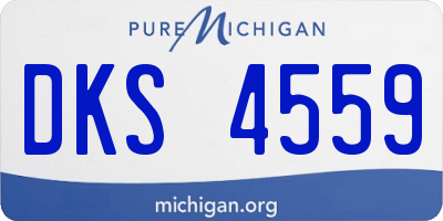 MI license plate DKS4559