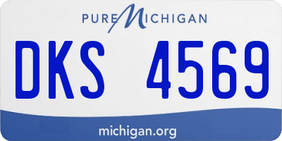 MI license plate DKS4569