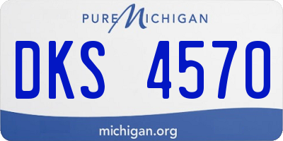 MI license plate DKS4570