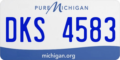 MI license plate DKS4583