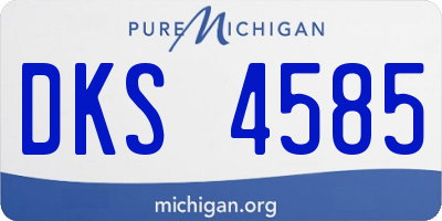 MI license plate DKS4585