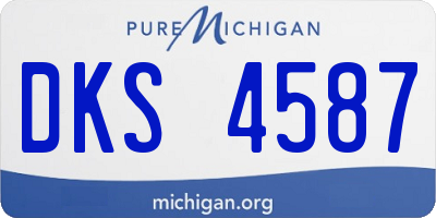 MI license plate DKS4587