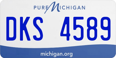 MI license plate DKS4589