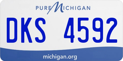 MI license plate DKS4592