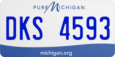 MI license plate DKS4593