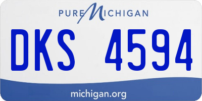 MI license plate DKS4594