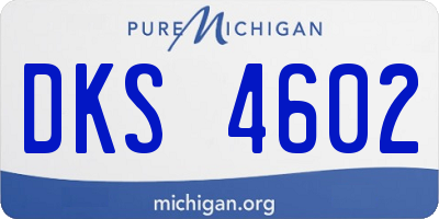 MI license plate DKS4602