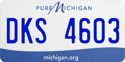MI license plate DKS4603
