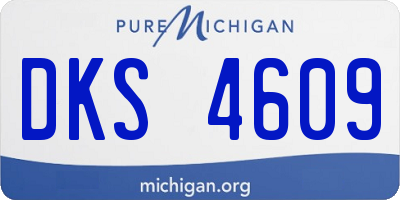 MI license plate DKS4609