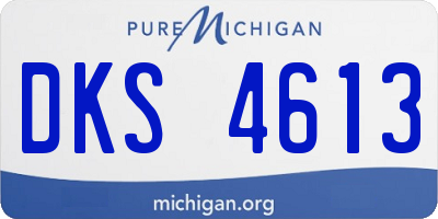 MI license plate DKS4613