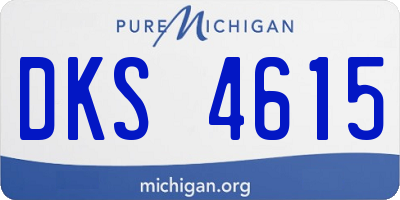 MI license plate DKS4615