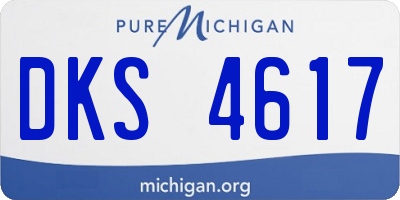 MI license plate DKS4617