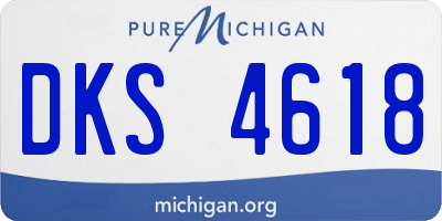 MI license plate DKS4618