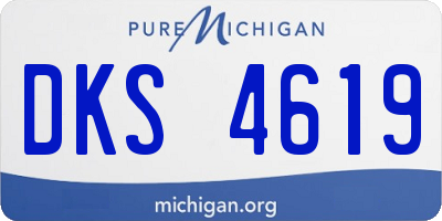 MI license plate DKS4619