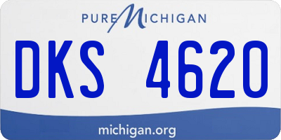 MI license plate DKS4620