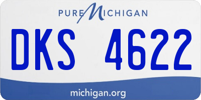 MI license plate DKS4622