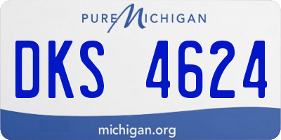 MI license plate DKS4624
