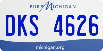 MI license plate DKS4626