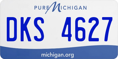 MI license plate DKS4627