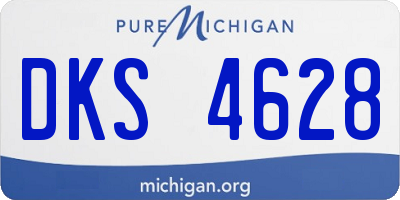 MI license plate DKS4628