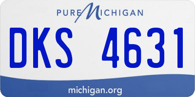 MI license plate DKS4631