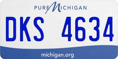 MI license plate DKS4634