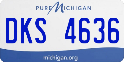 MI license plate DKS4636