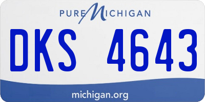 MI license plate DKS4643