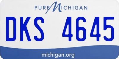 MI license plate DKS4645