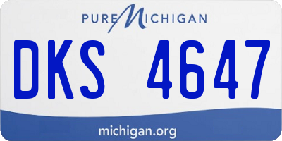 MI license plate DKS4647